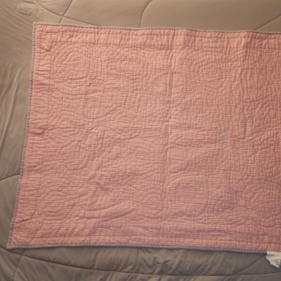 Baby Quilt Pastels 36x46 Stitched Appliqués " Isla " - Picture 3 of 5